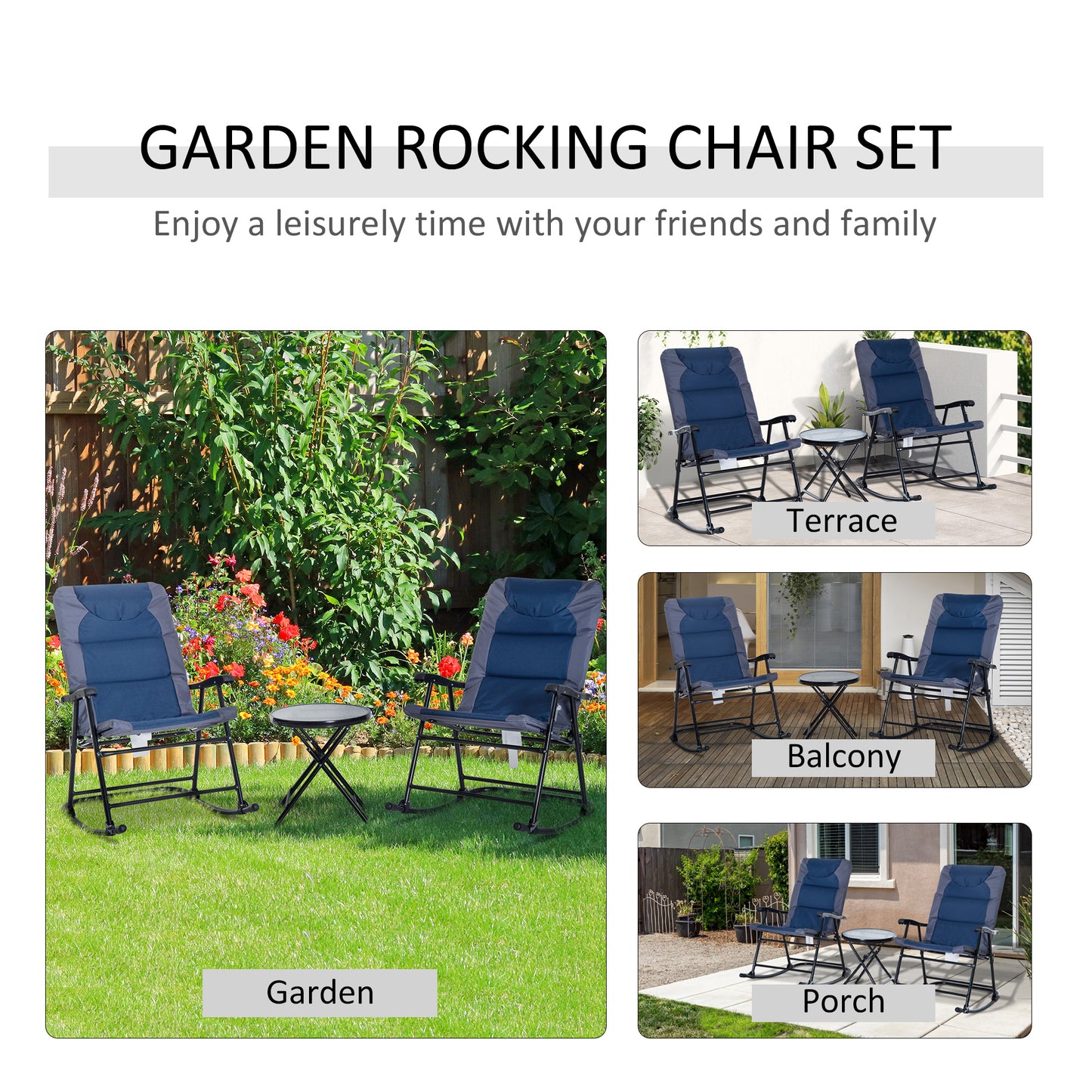 Coolbibila 3 Piece Outdoor Patio Furniture Set