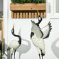 Coolbibila Heron Garden Statues, 35.5" & 40.5" Standing Bird Sculptures, Set of 2