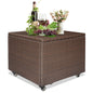 Outdoor Patio Wicker Large Storage Container Deck Box Made of Antirust Aluminum Frames and high quality Resin Rattan