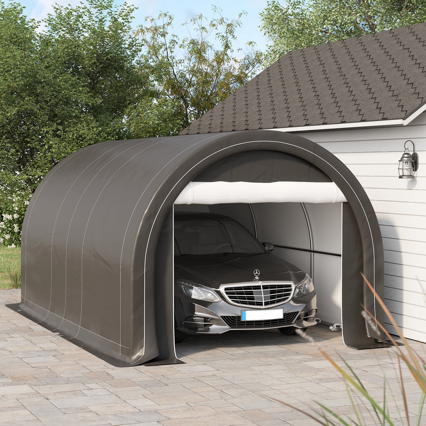 Coolbibila 10' x 16' Carport, Heavy Duty Portable Garage Storage Tent