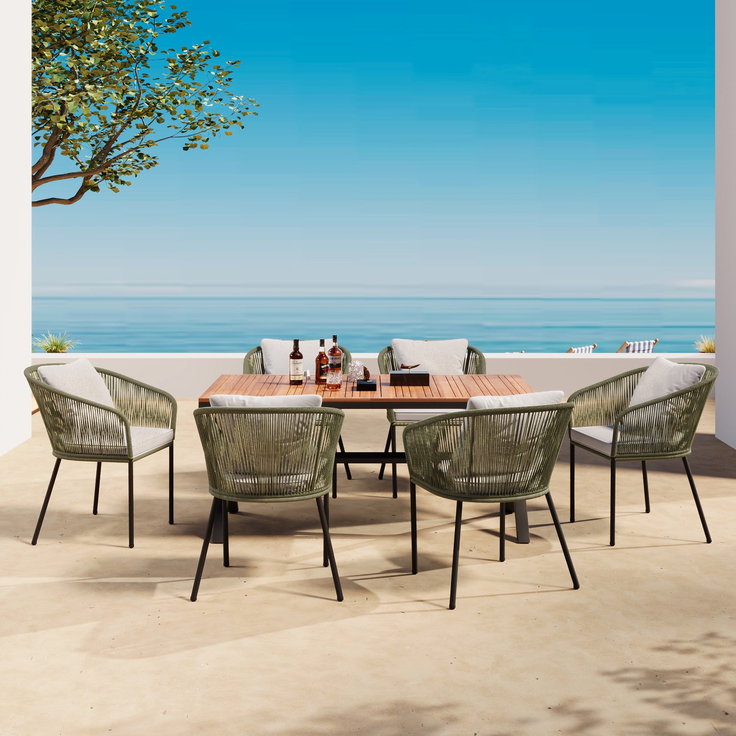 Coolbibila 7 Pieces Patio Dining Set