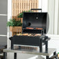 Coolbibila Charcoal BBQ Grill with 235 sq.in. Cooking Area, Tabletop Outdoor Barbecue with Ash Catcher and Built-in Thermometer