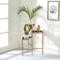 Coolbibila Gold Plant Stand with 3 Open Storage Compartment