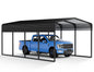 12 x 20 ft Carport Galvanized Steel Roof - 12' x 20' x 8.9' Multi-Use Shelter, Sturdy Metal Carport for Cars, Boats, and Tractors