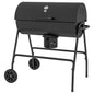 Coolbibila Charcoal BBQ Grill with 420 sq.in. Cooking Area, Outdoor Barbecue with Wheels, Ash Catcher and Built-in Thermometer