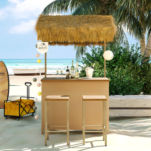Coolbibila Hawaiian-style Bar Height Patio Set