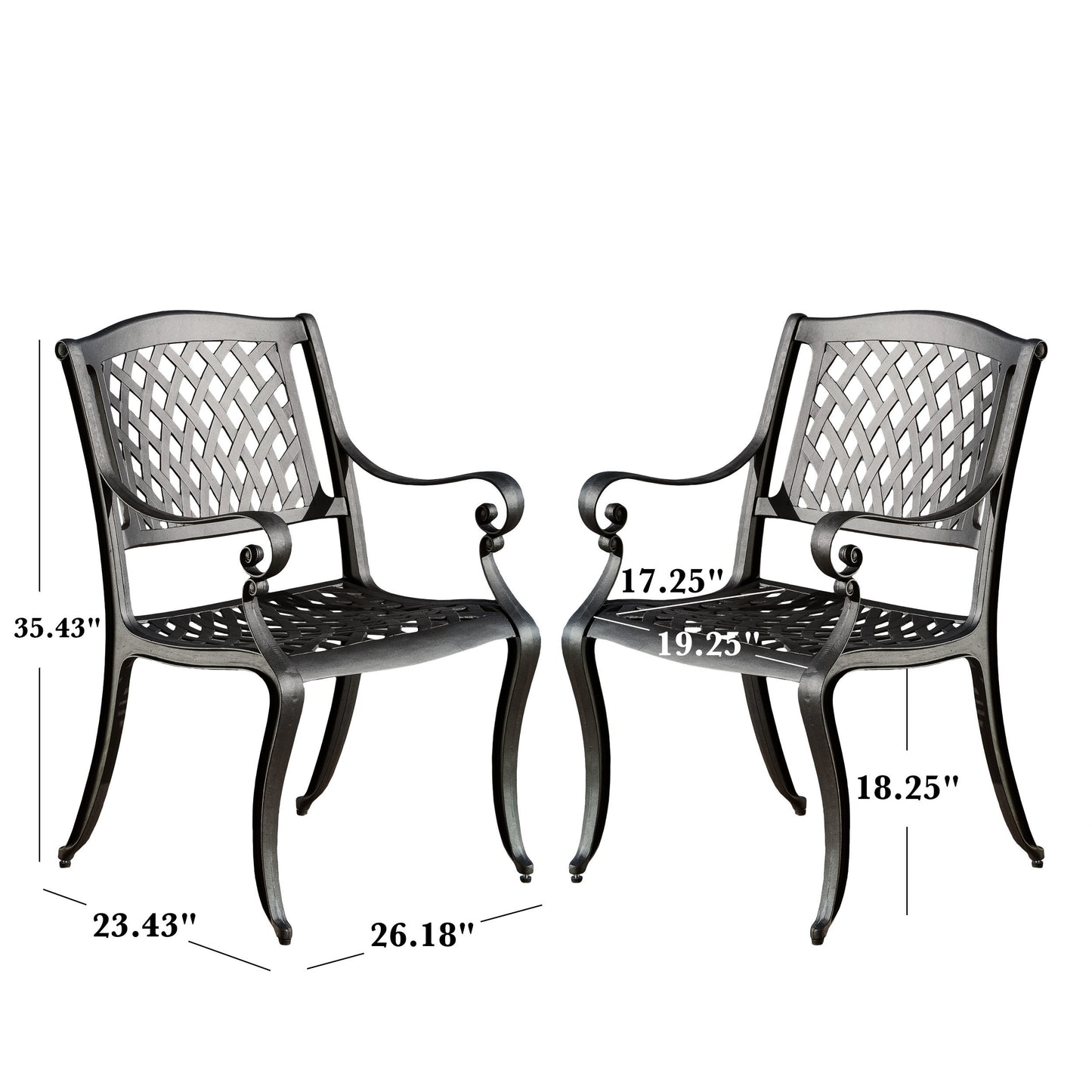 Coolbbila Arch Mesh Chair(set of 2)
