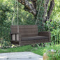 Coolbibila 2 Person Wicker Hanging Swing Bench