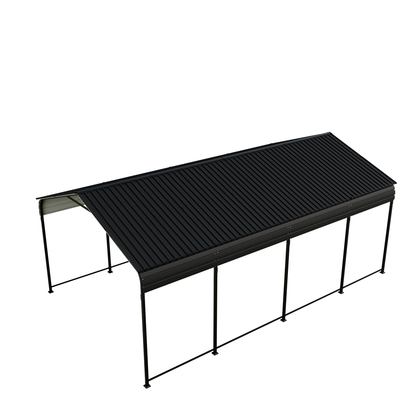 Carport 12x20 FT Heavy Duty Carport CanopyUpdated Frame Structure Galvanized Steel Roof and Enhanced BaseMetal Carport Garage for Pickup, Boat, Car and Tractors, dark Grey