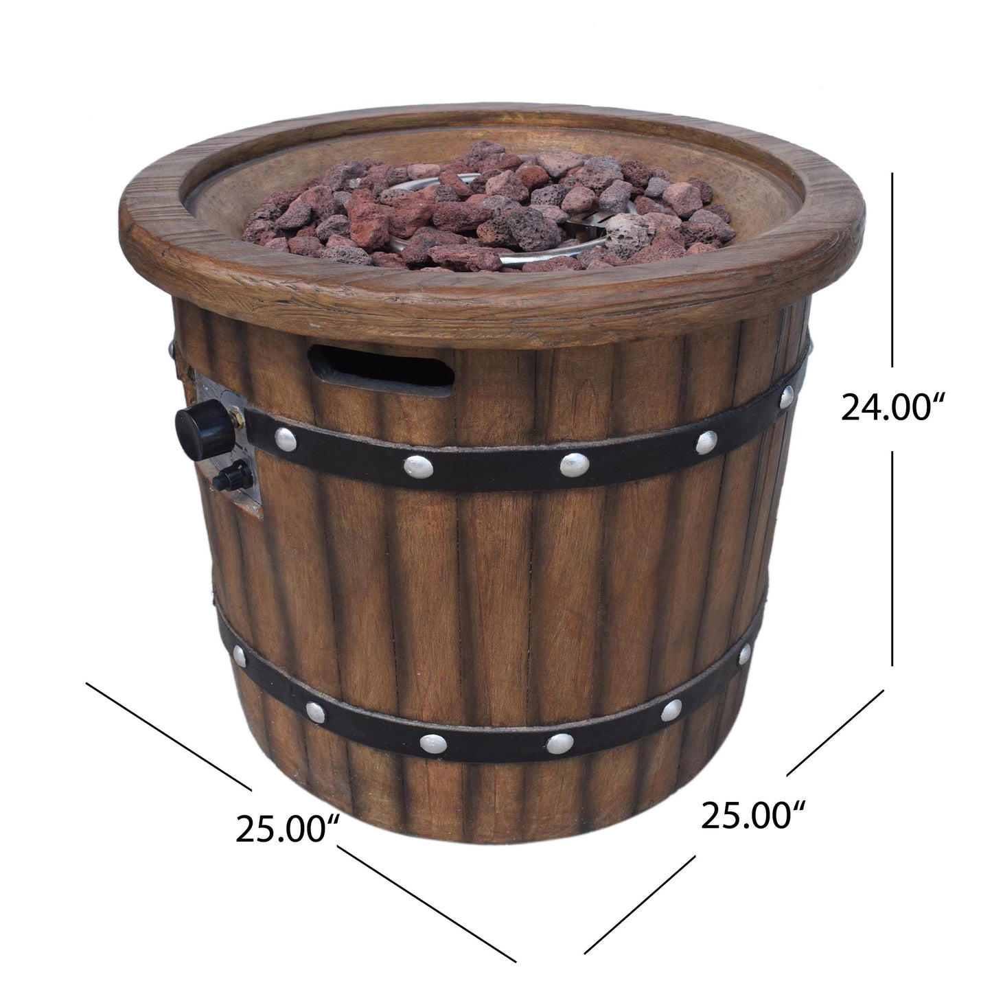 CoolbibilaROUND ROUND 25" MGO FIRE PIT - 40 000 BTU