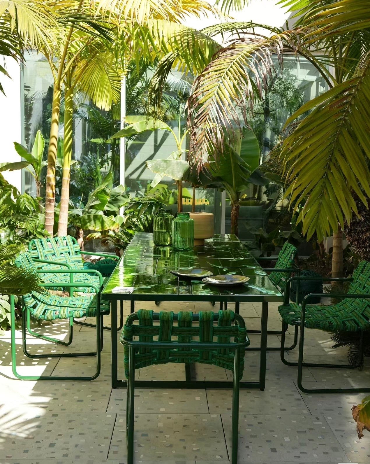 New arrivals Green Outdoor Dining Furniture set